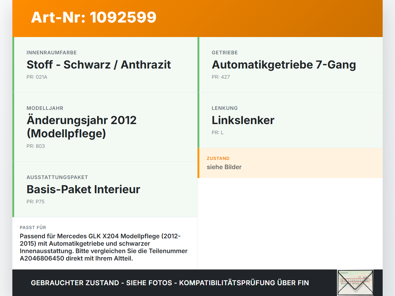Mercedes GLK X204 12-15 Ablagefach Staufach Fach Rollo für Mittelkonsole Mercedes GLK X204 12-15 23.05.2013... Vorschau 3
