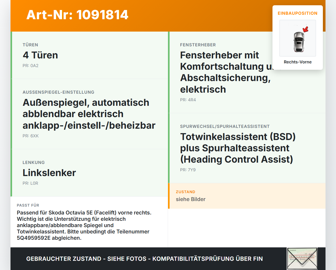 Skoda Octavia III 5E 17-20 Steuergerät SG Türsteuergerät Rechts Vorne Skoda Octavia III 5E 17-20 03.01.2018... Vorschau 3
