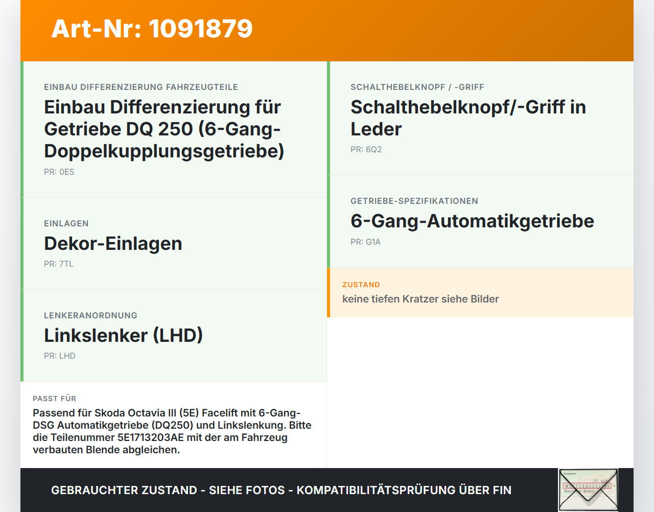 Skoda Octavia III 5E 17-20 Blende für Schaltkulisse Ganganzeige Skoda Octavia III 5E 17-20 03.01.2018 5E1713203AE... Vorschau 3