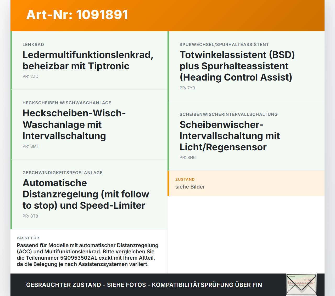 Skoda Octavia III 5E 17-20 Lenkstockschalter Blinker Wischer Kombischalter Skoda Octavia III 5E 17-20 03.01.2018... Vorschau 3