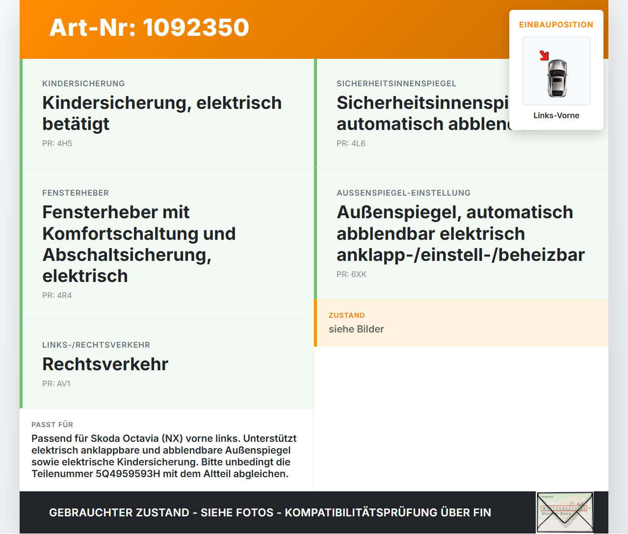 Skoda Octavia IV NX 20-24 Steuergerät ECU Modul Türsteuergerät Links Vorne Skoda Octavia IV NX 20-24 26.04.2021... Vorschau 3