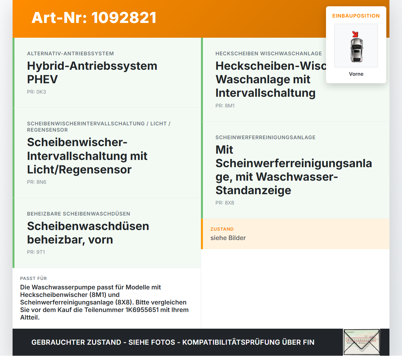 Skoda Octavia IV NX 20-24 Waschwasserpumpe Wischwasserpumpe Waschpumpe Vorne Skoda Octavia IV NX 20-24 26.04.2021... Vorschau 3