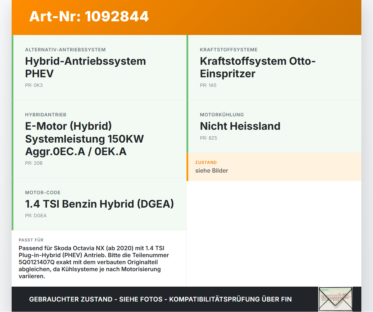Skoda Octavia IV NX 20-24 Hybrid TSI iV 1,4 110KW Ausgleichsbehälter für Kühlmittel Skoda Octavia IV NX 20-24... Vorschau 3