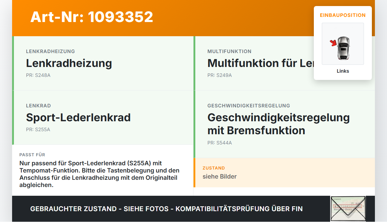 BMW X3 F25 10-14 Multifunktionstasten Lenkradschalter Tasten Tempomat Links BMW X3 F25 10-14 22.06.2011 9230229... Vorschau 3