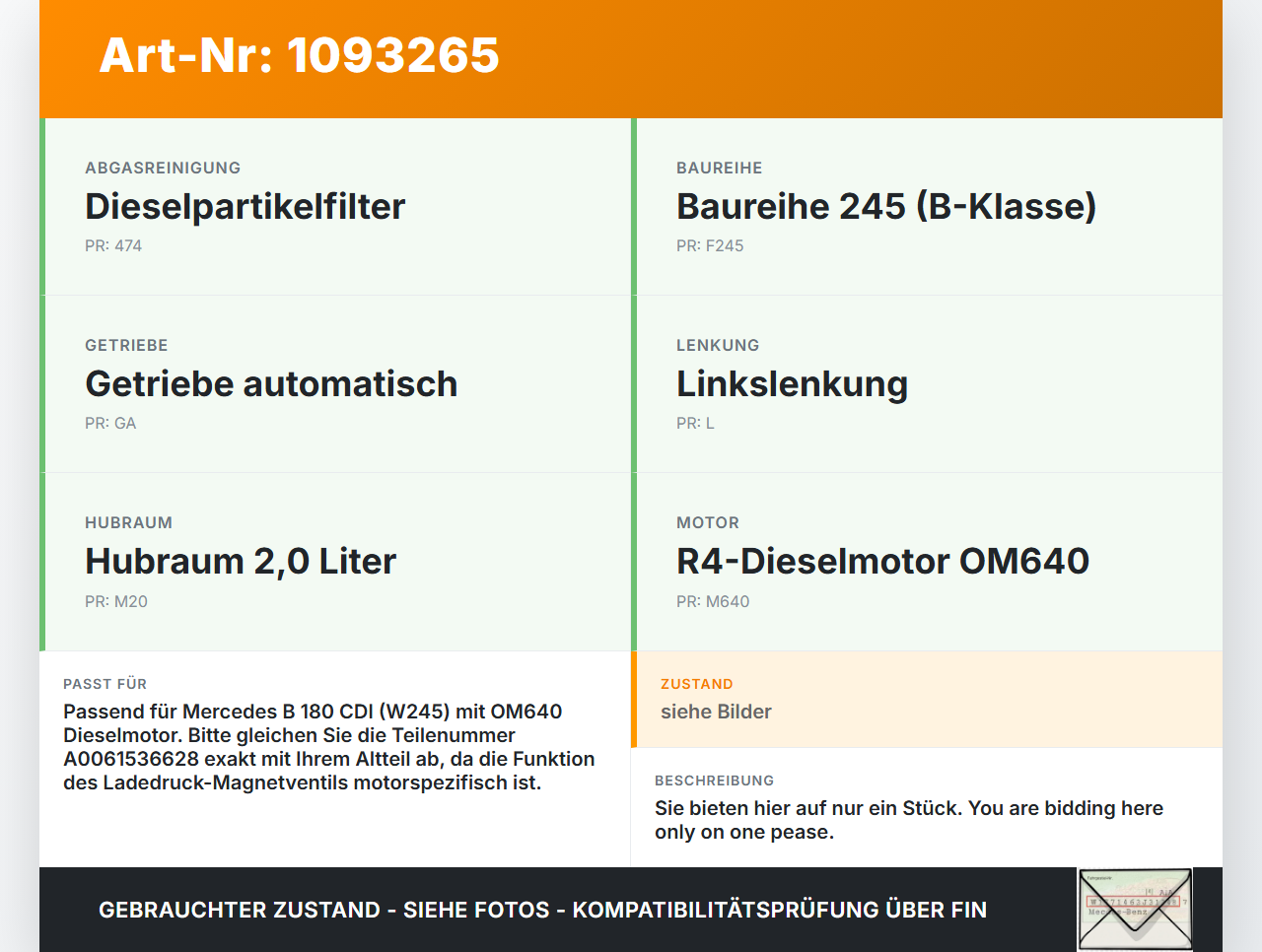 Mercedes W245 B180 05-08 CDI 2,0 80KW Druckwandler Magnetventil Ladedruck Ventil Mercedes W245 B180 05-08... Vorschau 3