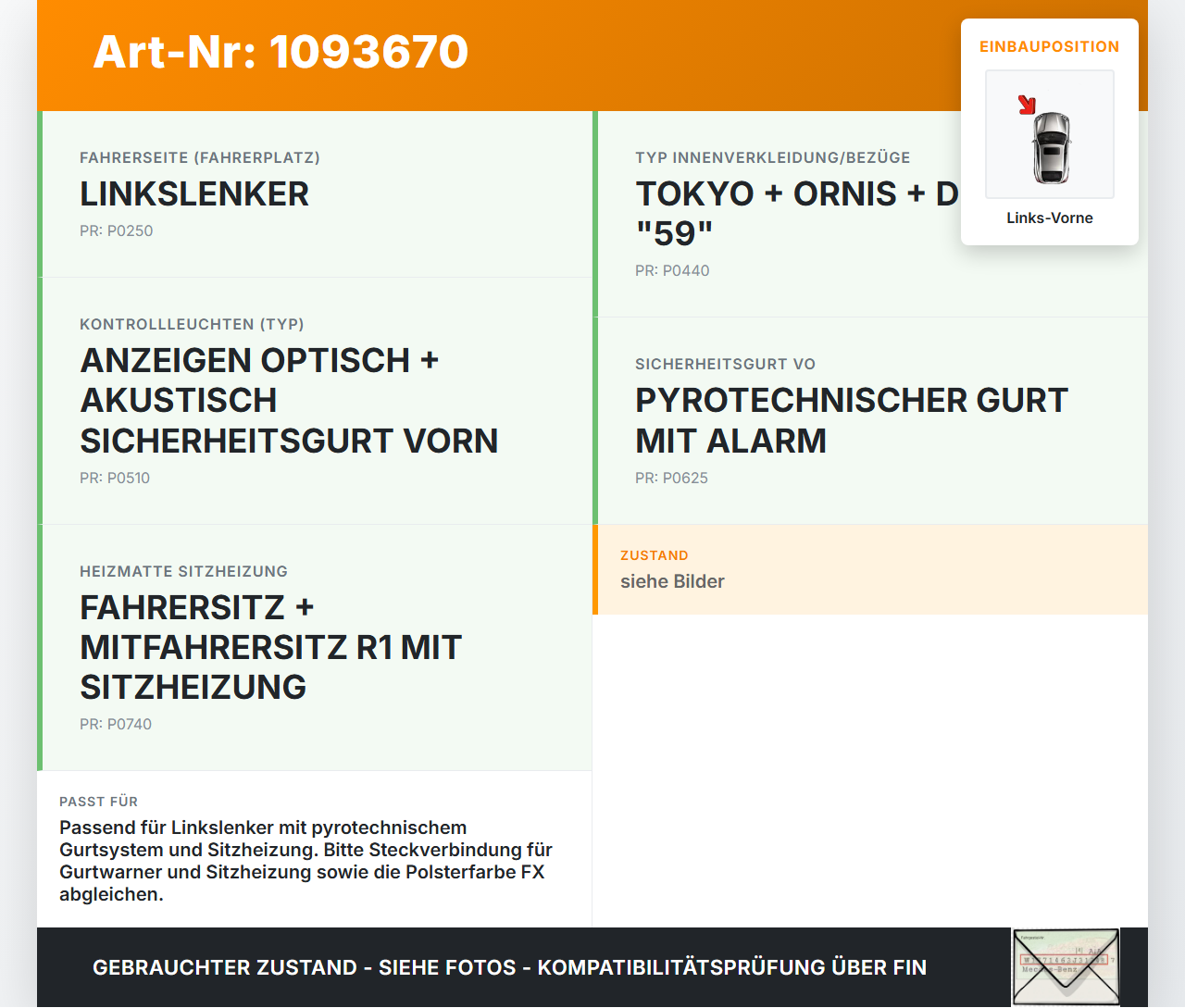 Peugeot 2008 CU 16-19 Gurtschloss Anschnaller Gurt Vorne Links Peugeot 2008 CU 16-19 22.02.2019 96784386XT gebraucht Vorschau 3