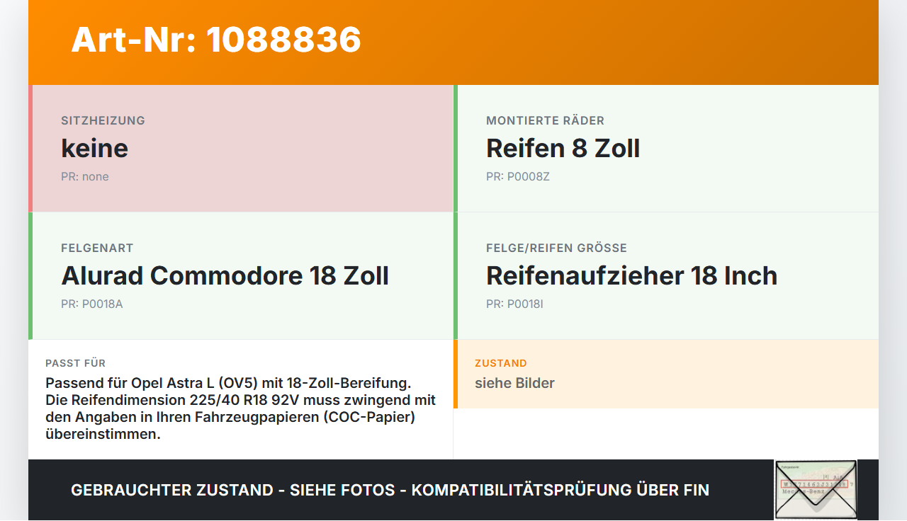 Opel Astra L 21-26 2 x Reifen Winterreifen Bridgestone 225/40R18 92V V Opel Astra L 21-26 27.04.2023 BLK62Z88789... Vorschau 3