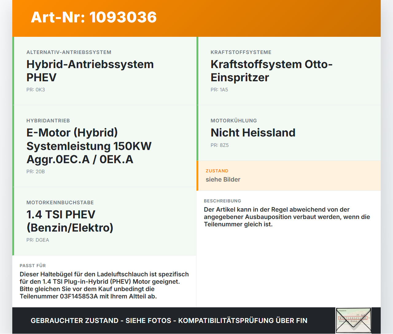 Skoda Octavia IV NX 20-24 Hybrid TSI iV 1,4 110KW Halter für Ansaugrohr Ladeluftschlauch Skoda Octavia IV NX 20-24... Vorschau 3