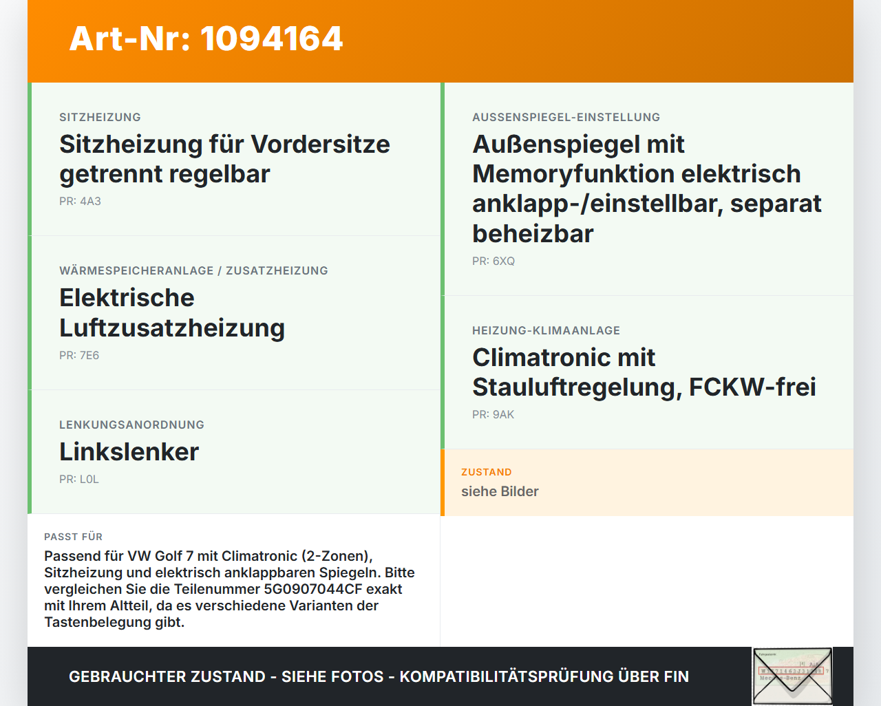VW Golf VII 7 5G 12-17 Bedienteil Bedienelement Heizung Klimabedienteil VW Golf VII 7 5G 12-17 01.12.2016... Vorschau 3