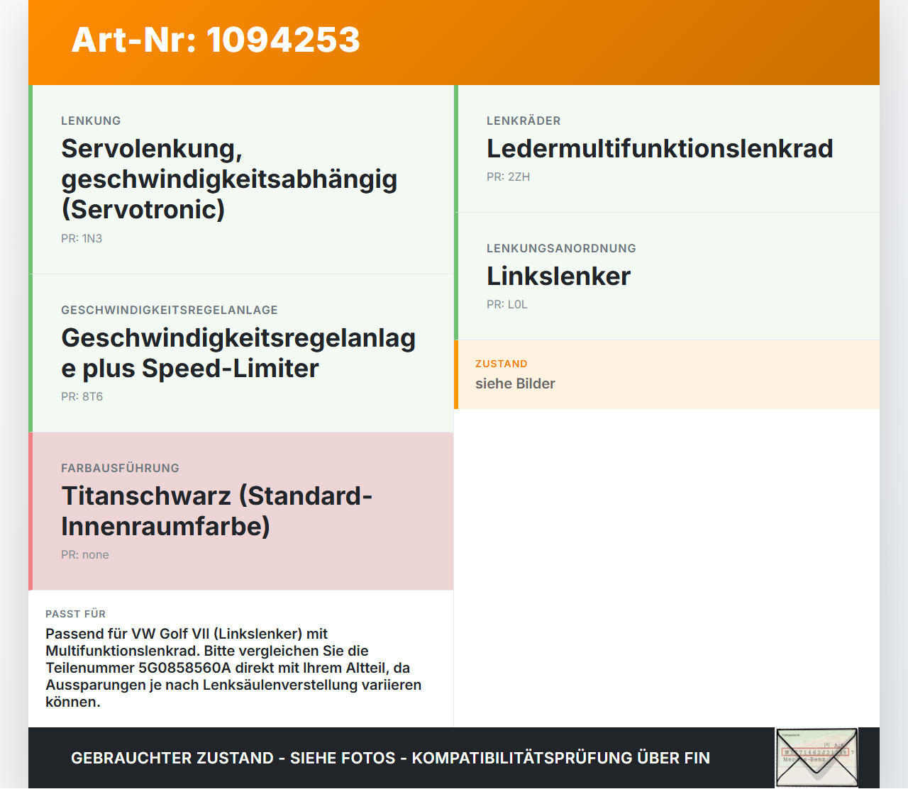 VW Golf VII 7 5G 12-17 Verkleidung Abdeckung für Lenksäule VW Golf VII 7 5G 12-17 01.12.2016 5G0858560A gebraucht Vorschau 3