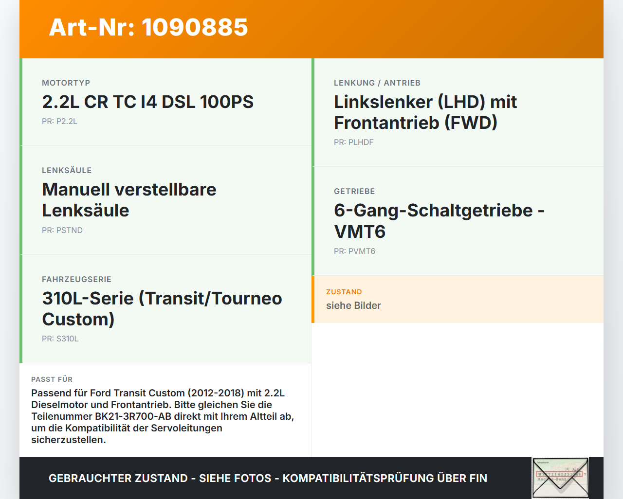 Ford Transit Custom 12-18 Servo Behälter Servobehälter Servoleitung Ford Transit Custom 12-18 08.06.2015... Vorschau 3