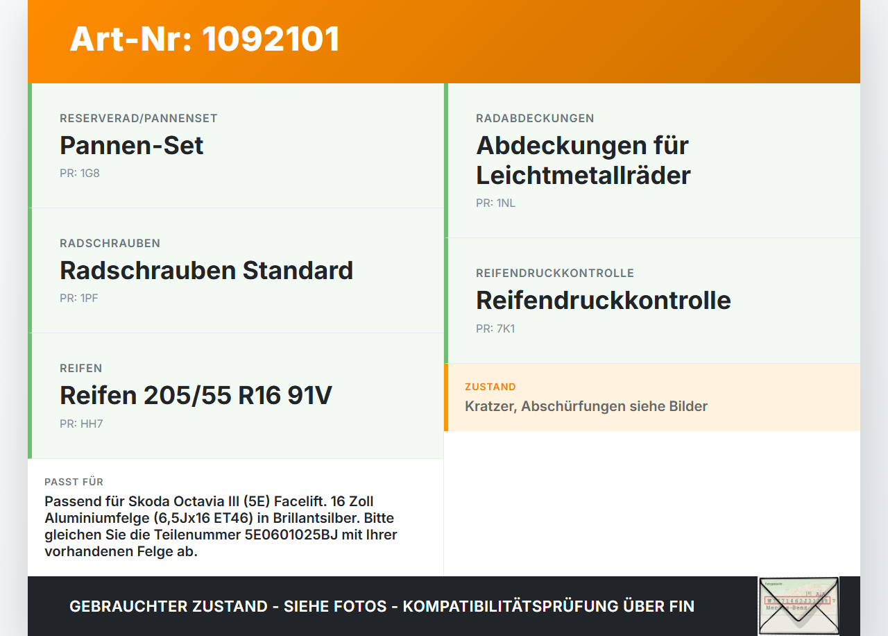 Skoda Octavia III 5E 17-20 1 x Felge Aluminiumfelge 16 Zoll 5X112 Skoda Octavia III 5E 17-20 03.01.2018 5E0601025BJ... Vorschau 3