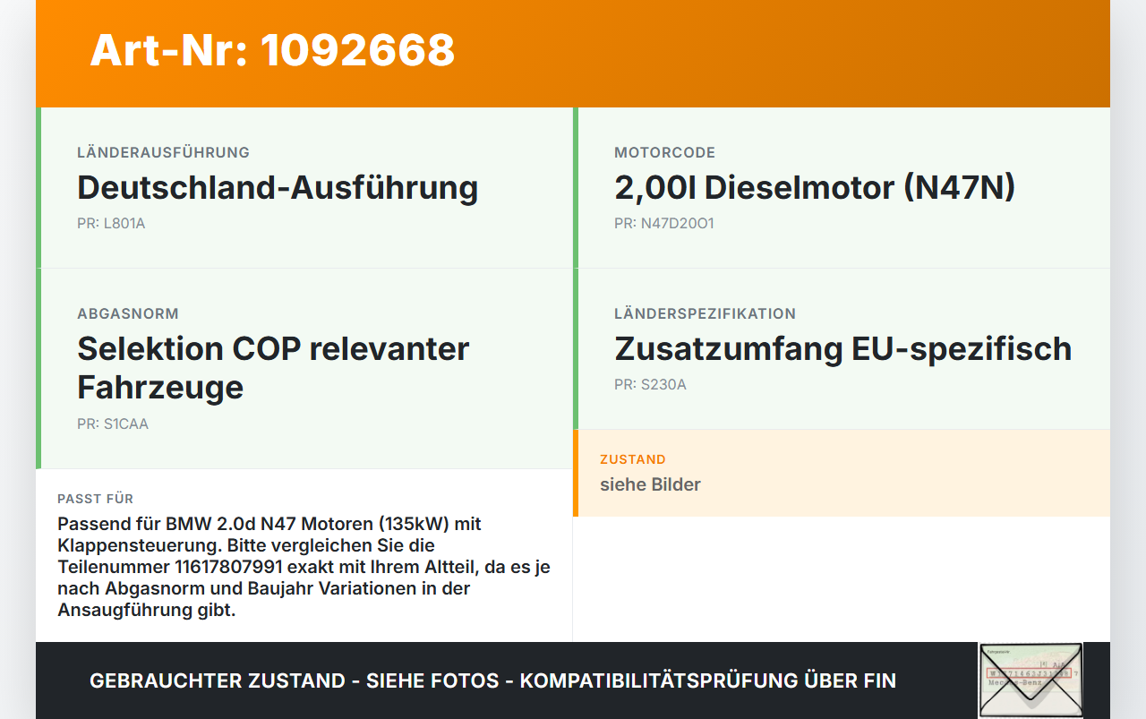 BMW 320d F31 12-15 2,0d 135KW N47D20O1 Ansaugbrücke Ansaugkrümmer m. Drallklappen BMW 320d F31 12-15 21.12.2012... Vorschau 3