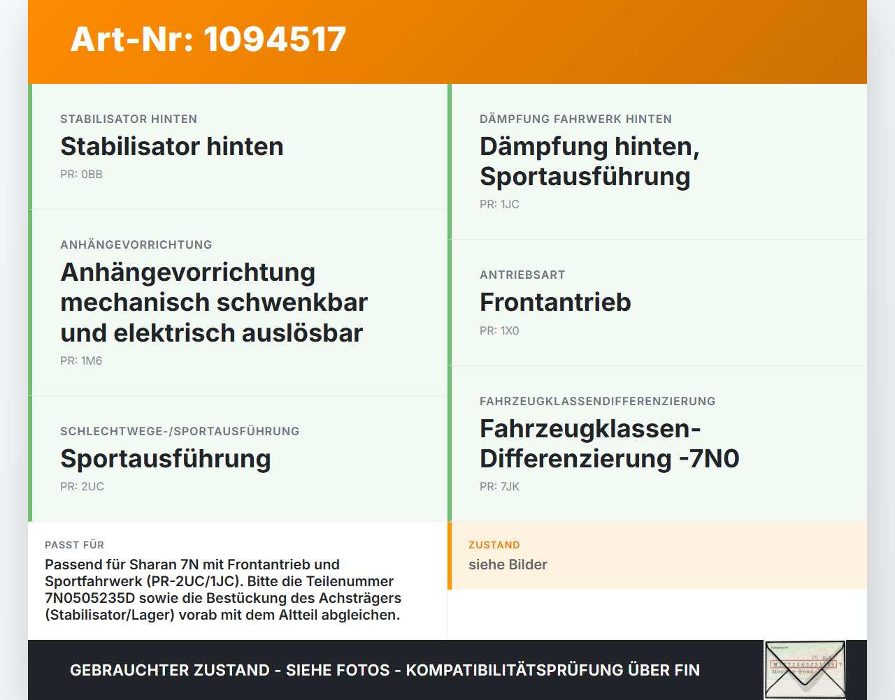VW Sharan 7N II 10-15 Hinterachse Achse Achsträger komplettt VW Sharan 7N II 10-15 09.05.2012 7N0505235D gebraucht Vorschau 3