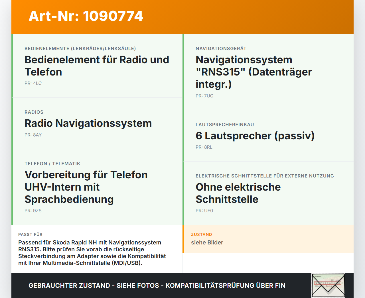 Skoda Rapid NH 12-17 TDI 1,6 77KW Aux Adapter USB Skoda Rapid NH 12-17 19.12.2013 gebraucht Vorschau 3