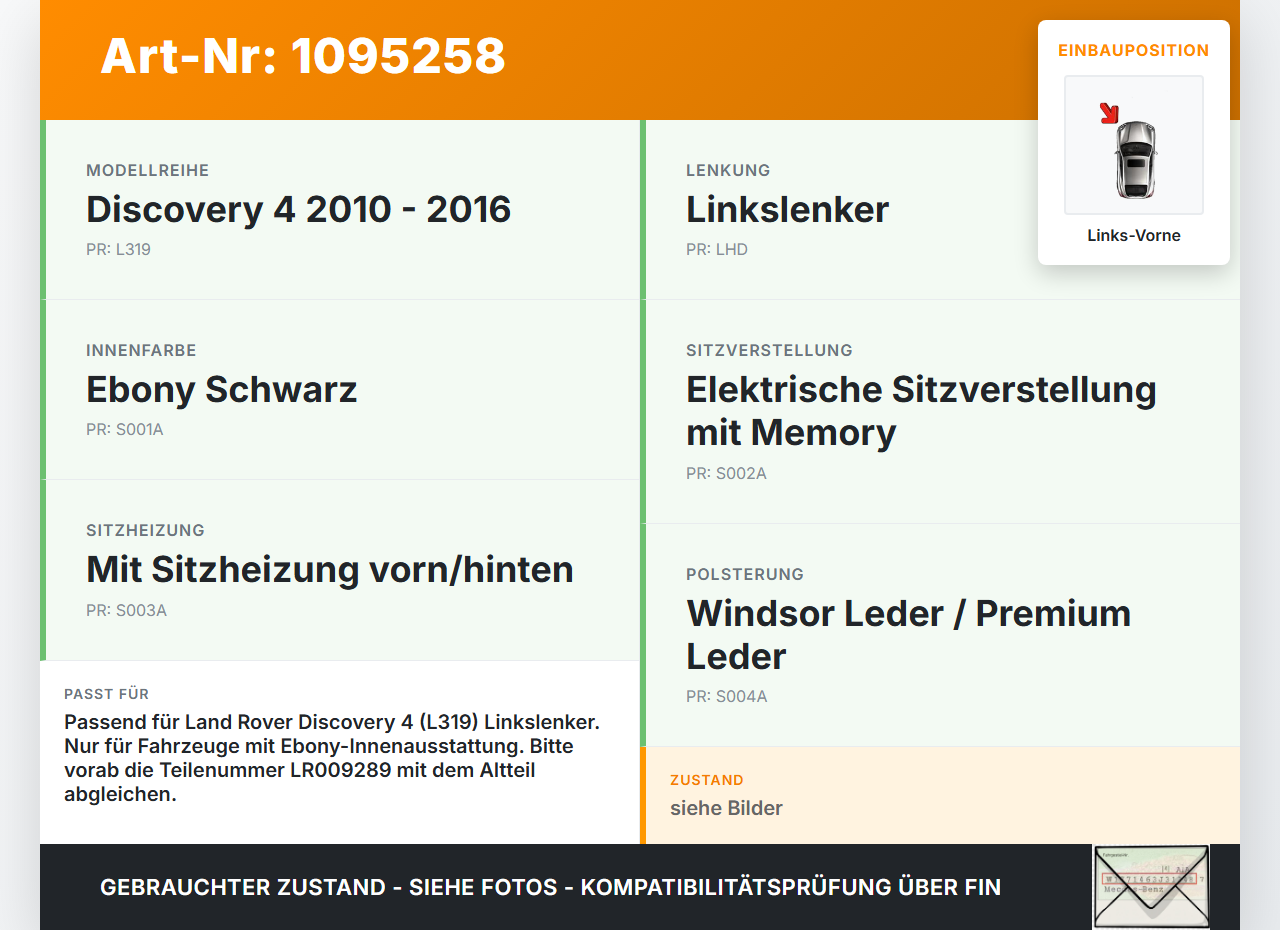 Land Rover Discovery 4 L319 09-13 Gurtstraffer Fahrer Links Vorne Land Rover Discovery 4 L319 09-13 11.04.2012... Vorschau 3
